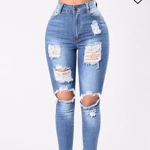 Fashion Nova Say Yes to Distress Jeans